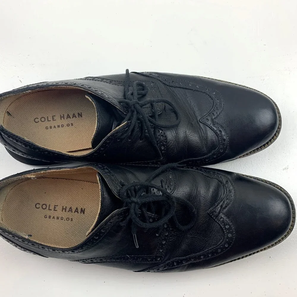 Cole Haan Grand OS Leather Wingtip Oxford Shoes 10